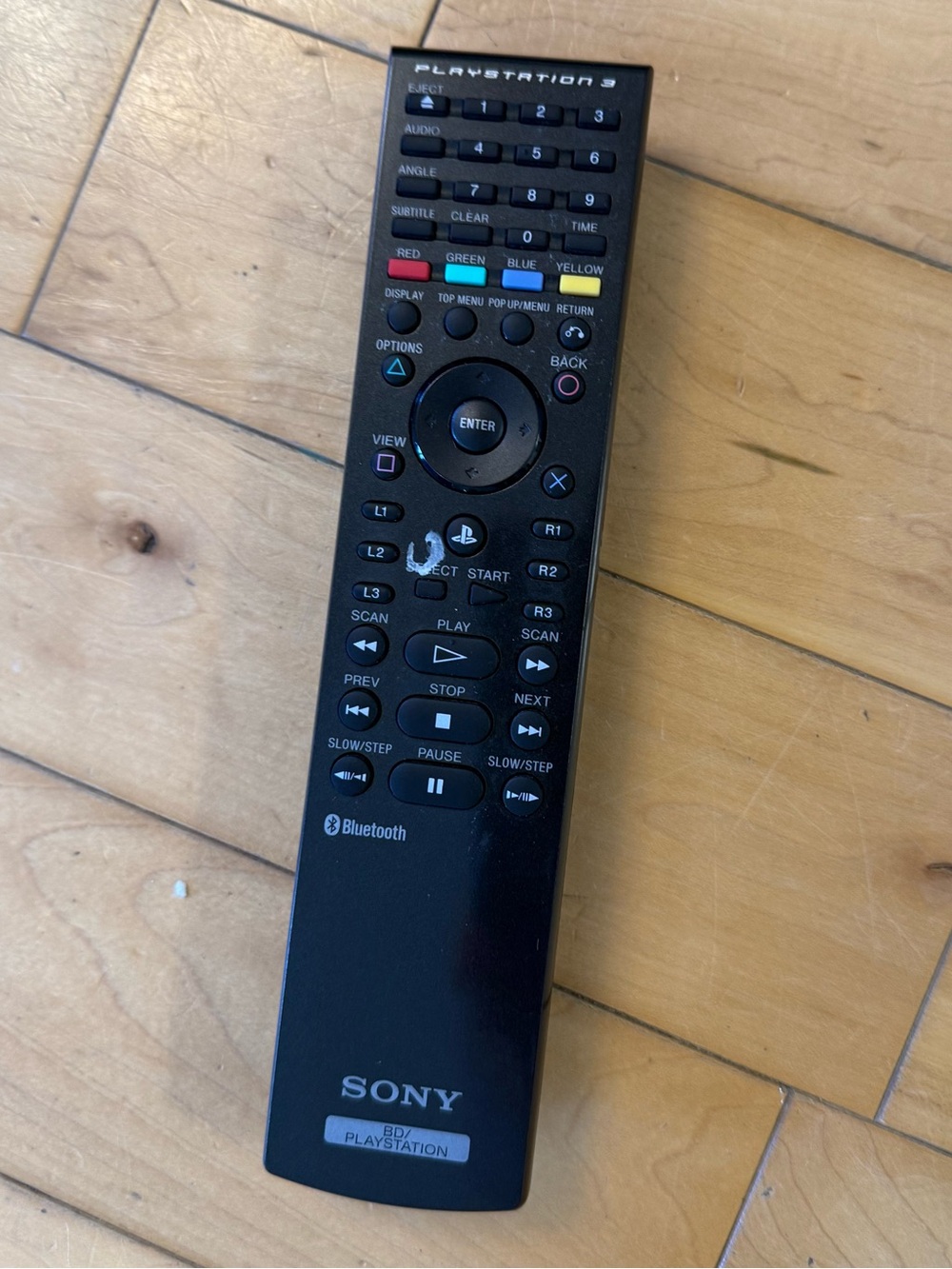 Sony Black PlayStation 3 Bluetooth Remote with Multicolor Buttons
